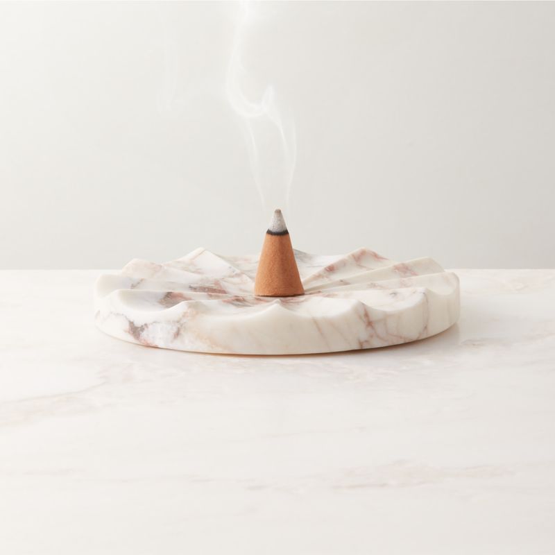 Mirah White Marble Incense Holder - image 1 of 5