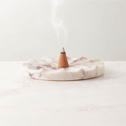 Mirah White Marble Incense Holder