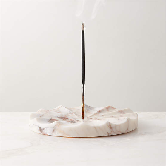 Mirah White Marble Incense Holder