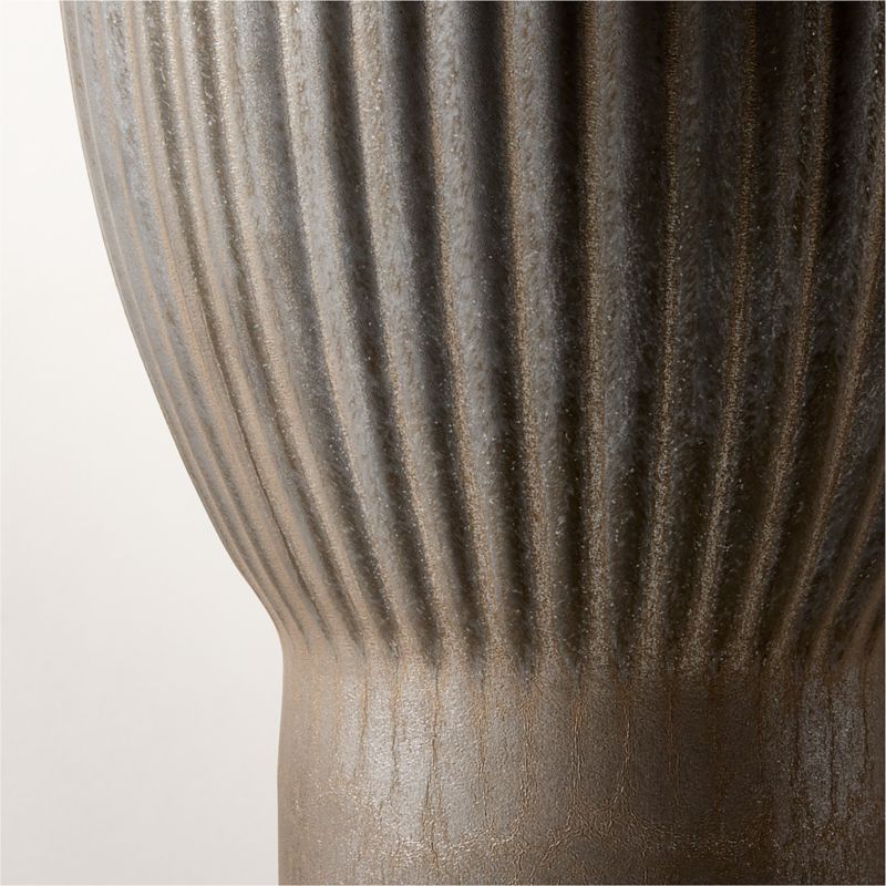 Miramar Fluted Black Ceramic Vase Large - image 2 of 3