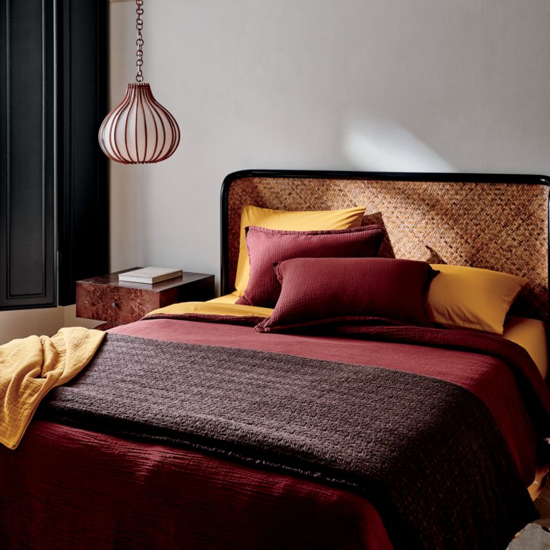 Miri Black and Rattan Bed - image 3 of 6