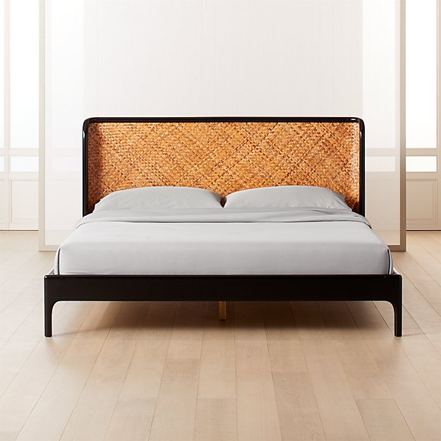 Black and cane headboard discount