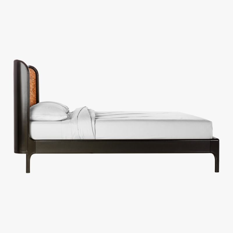 Miri Black and Rattan Queen Bed + Reviews CB2 Canada