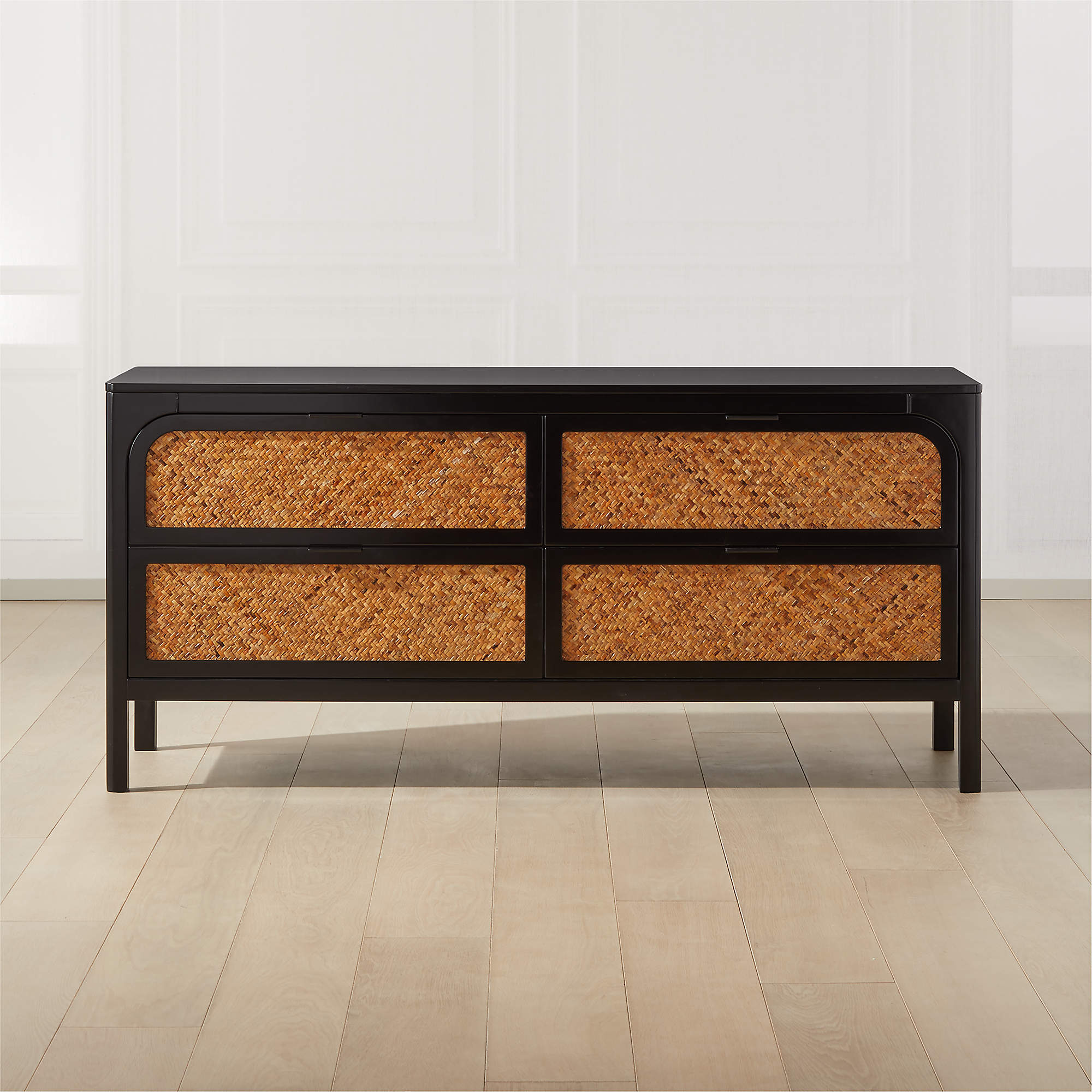 Miri 4Drawer Black Cane Dresser + Reviews CB2