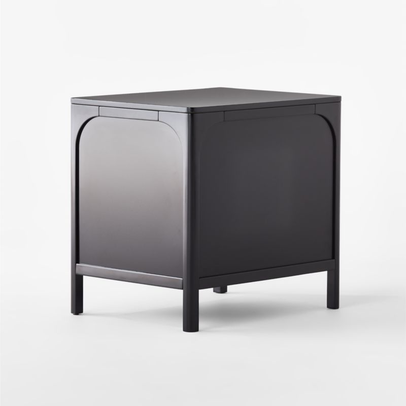 Miri 2-Drawer Black Cane Nightstand + Reviews | CB2