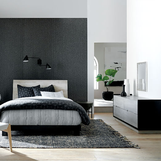 Beaufort 66" Whitewashed Wood 4-Drawer Dresser