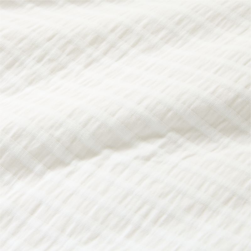 Mitra Organic Cotton Ribbed Jacquard White Standard Pillow Shams Set of 2 - image 3 of 4