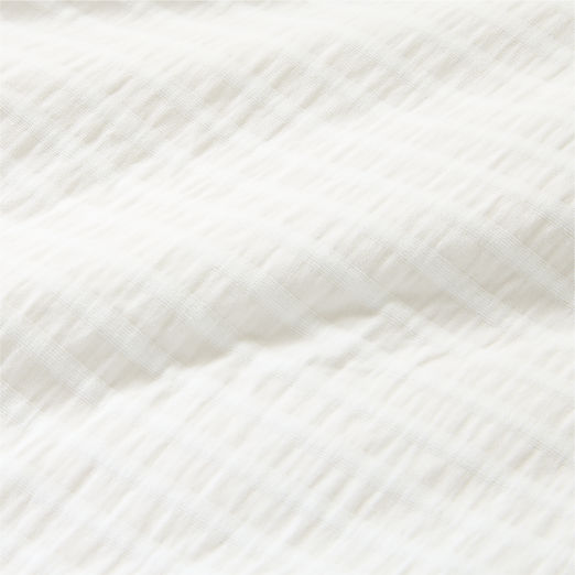 Mitra Organic Cotton Ribbed Jacquard White King Duvet Cover