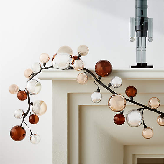 Mixed Metallic Ball Holiday Garland 72"