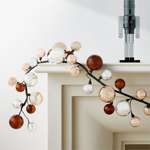 Mixed Metallic Ball Holiday Garland 72"