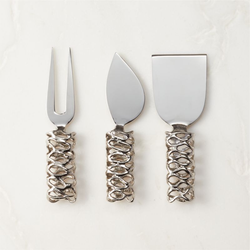View Mizzle Stainless Steel Cheese Knives Set of 3 details