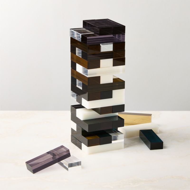 View Multi Colored Acrylic Tumbling Tower Game details