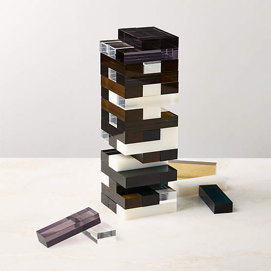 Multi Colored Acrylic Tumbling Tower Game