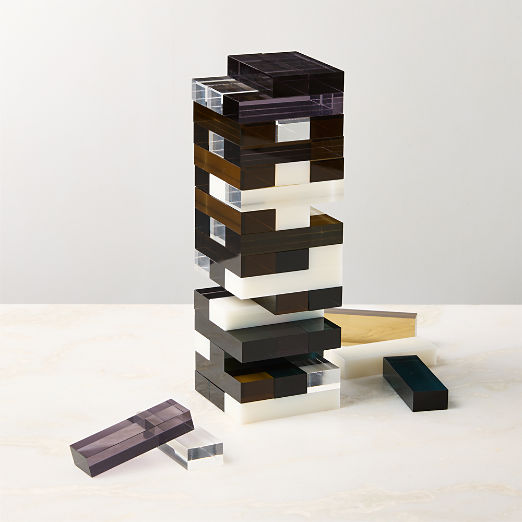 Multi Colored Acrylic Tumbling Tower Game