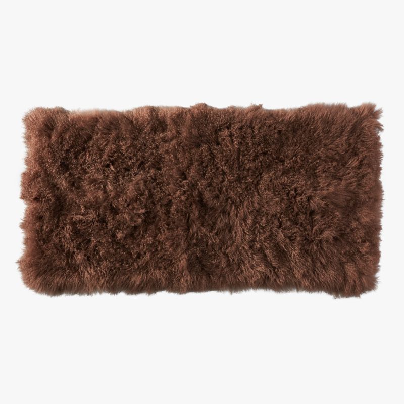 Mongolian Brown Sheepskin Fur Throw Blanket - image 1 of 6