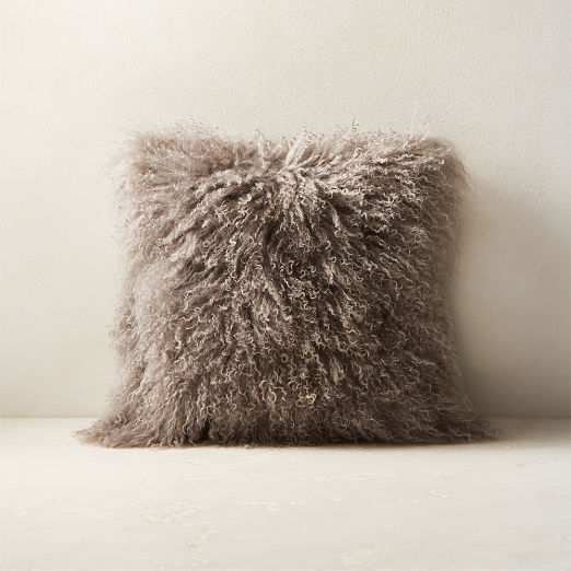 Grey Fur Pillows CB2 Canada