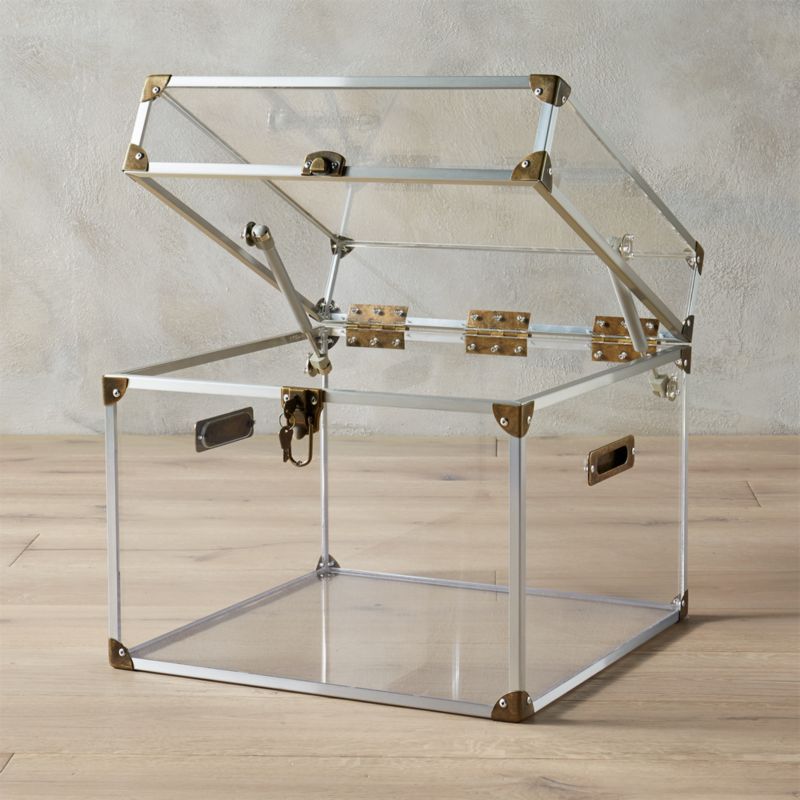 clear acrylic toy chest