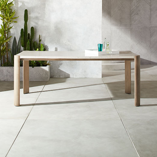Outdoor Tables For The Patio Cb2 Moda Terrazzo Dining Table