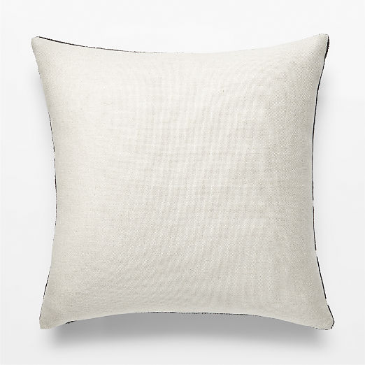 Lines Turkish Black Silk Throw Pillow Cover 20"x20"