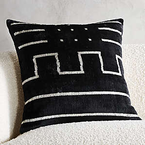 Canvello Turkish Silk Black Throw Pillows outlet - Ti 3