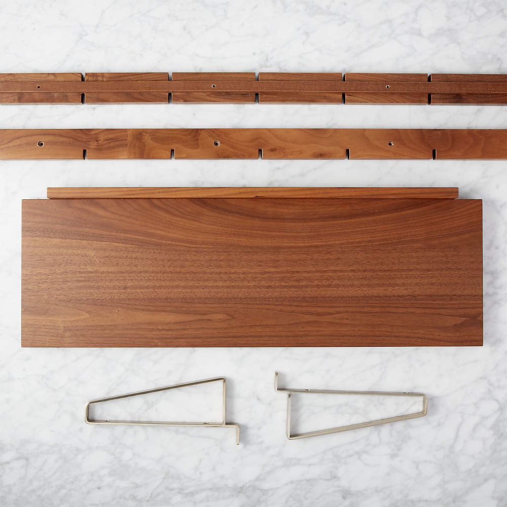 Walnut Modular Shelf System | CB2