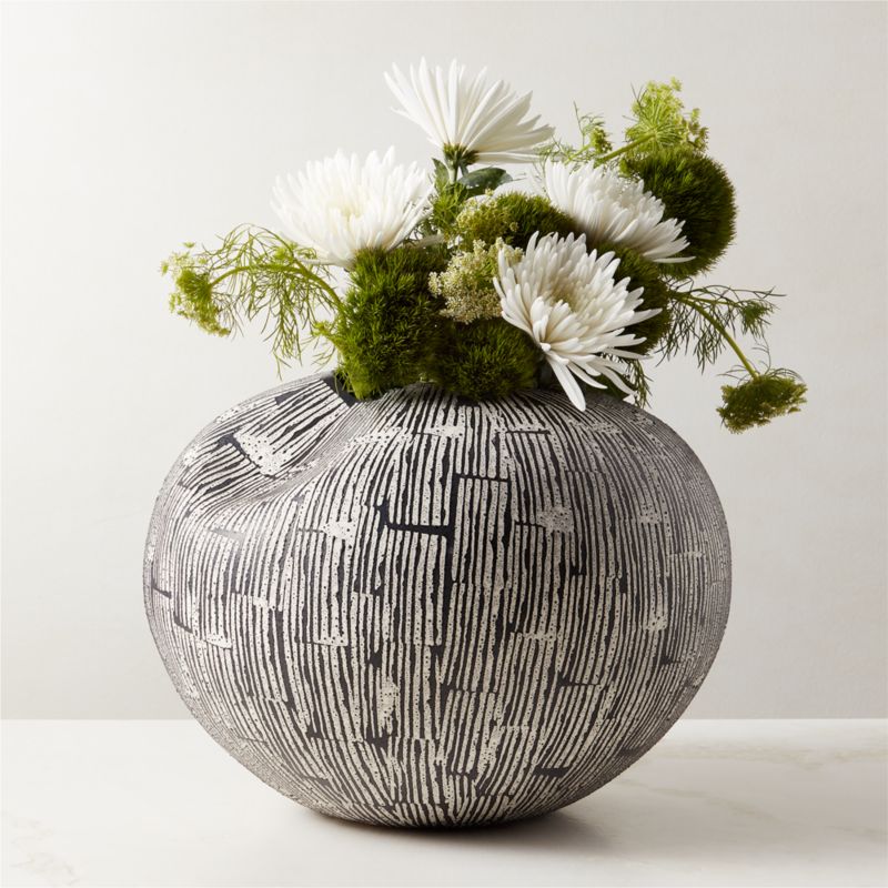 Moe Black and White Ceramic Vase - image 0 of 10