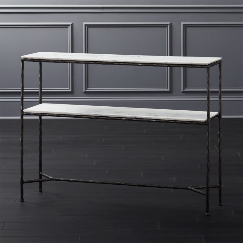 Hallway Tables Cb2 Molten Marble Console Table