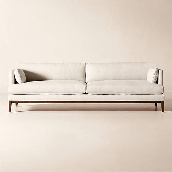 Mona 103" Off-White Performance Linen Sofa