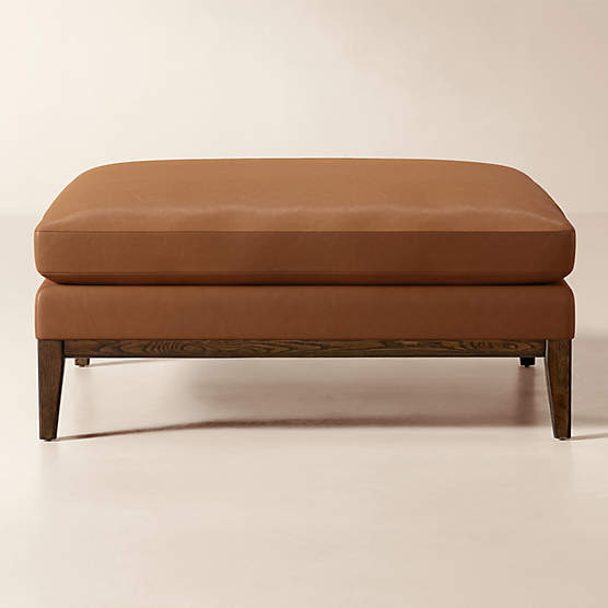 Mona Leather Ottoman