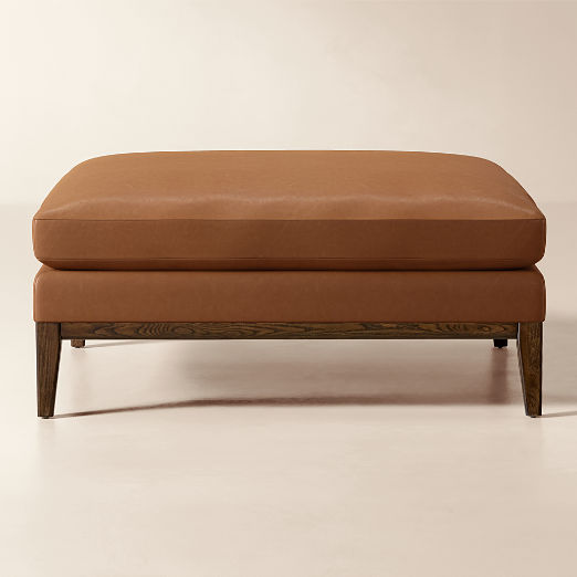Mona Leather Ottoman