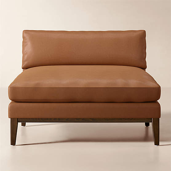 Mona Leather Armless Chair