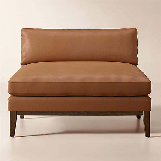 Mona Leather Armless Chair