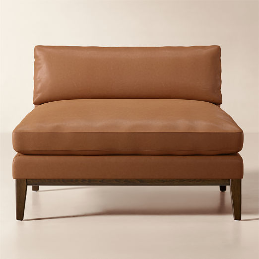 Mona Leather Armless Chair