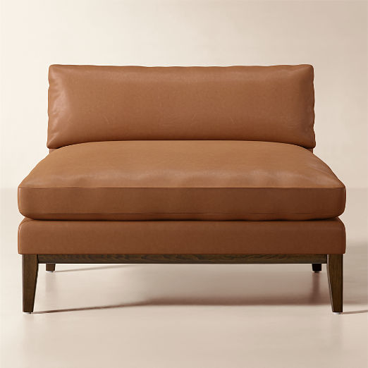 Mona Leather Armless Chair