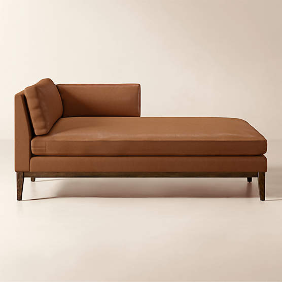 Mona Leather Right-Arm Chaise
