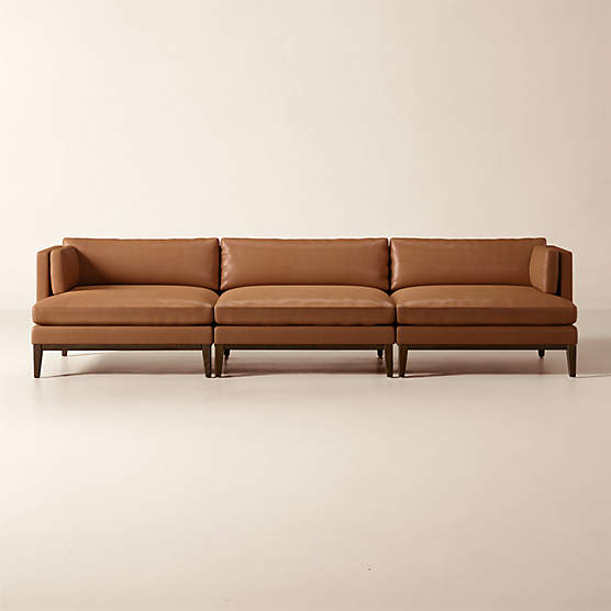 Mona Leather Sectional Sofa