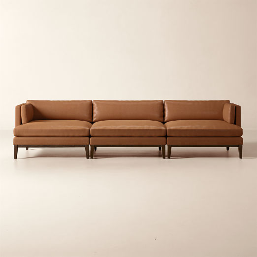 Mona Leather Sectional Sofa