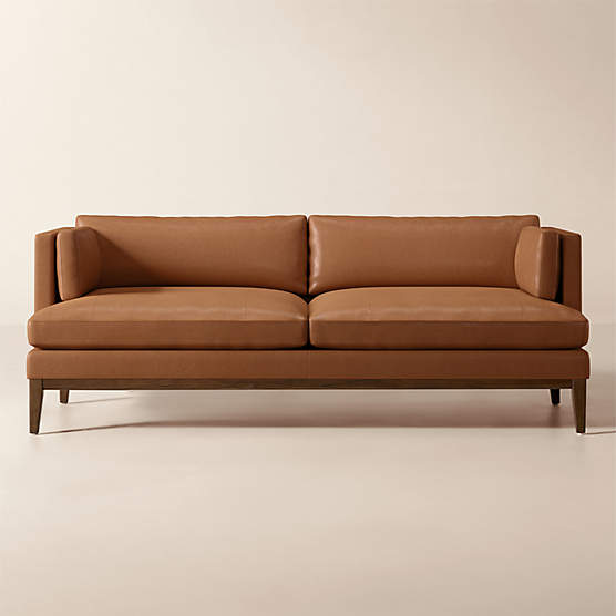 Mona 79.5" Leather Apartment Sofa