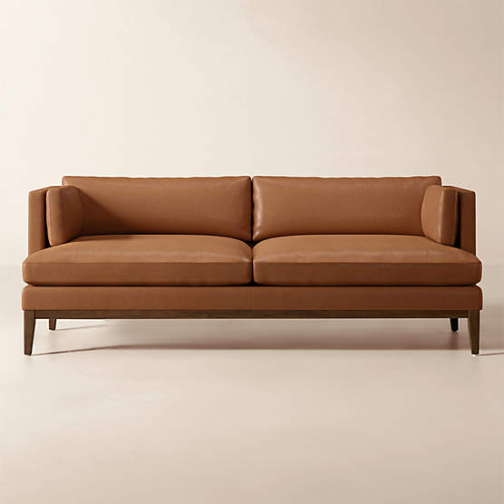 Mona 79.5" Leather Apartment Sofa