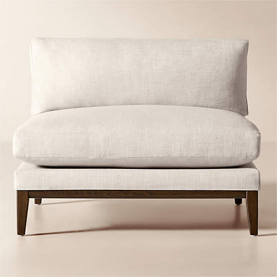 Mona Off-White Performance Linen Armless Chair