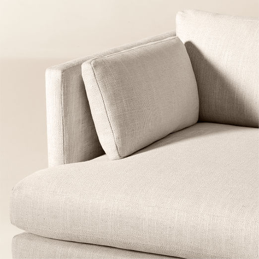 Mona Off-White Performance Linen Left-Arm Chair