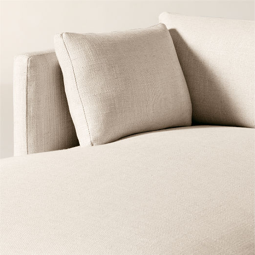 Mona 3-Piece L-Shaped Off-White Performance Linen Sectional Sofa with Left-Arm Chaise