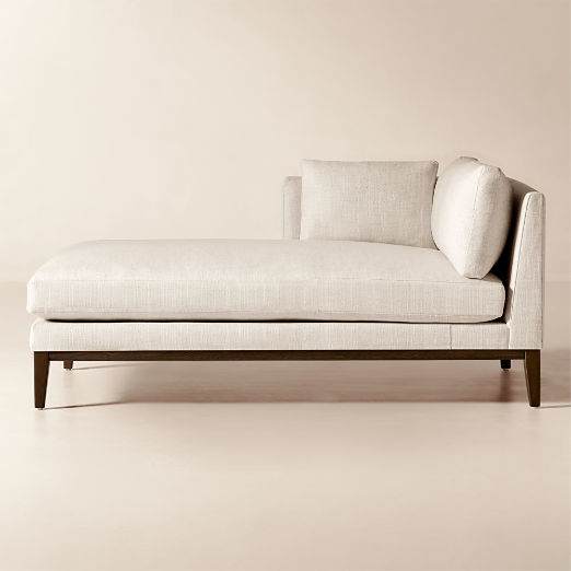 Mona Off-White Performance Linen Left-Arm Chaise