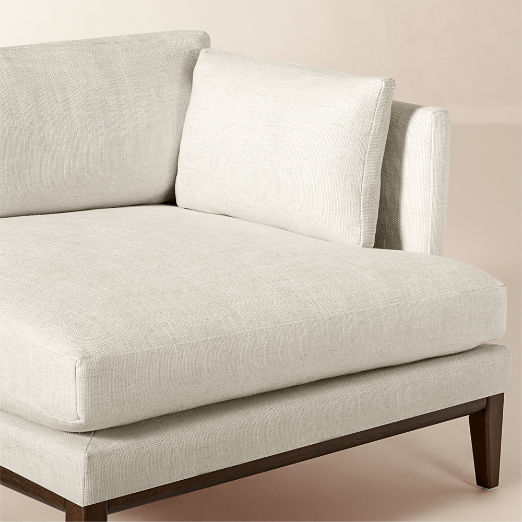 Mona Off-White Performance Linen Right-Arm Chair