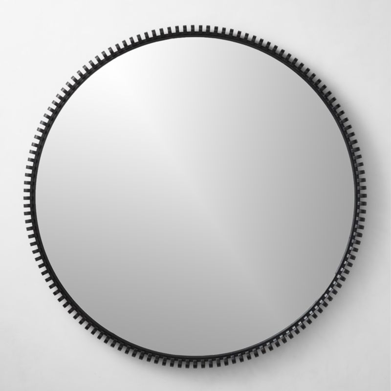 Monaco Black Round Wall Mirror 48" - image 0 of 5