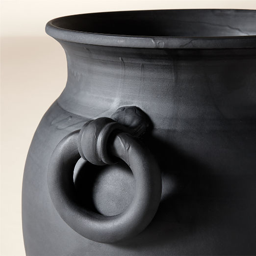 Mondovi Black Ceramic Floor Vase