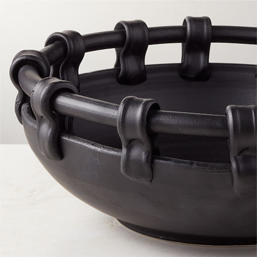 Mondovi Black Ceramic Decorative Bowl