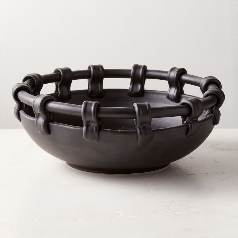 Mondovi Black Ceramic Decorative Bowl - image 0 of 10