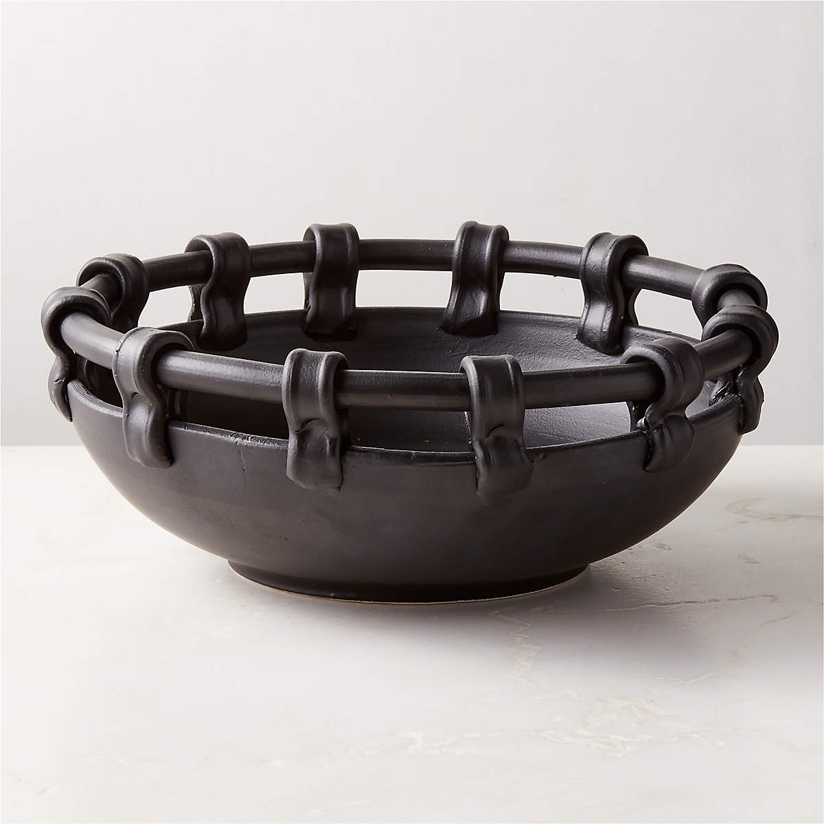 Mondovi Black Ceramic Decorative Bowl + Reviews CB2 Canada