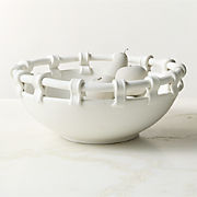 Mondovi White Ceramic Decorative Bowl